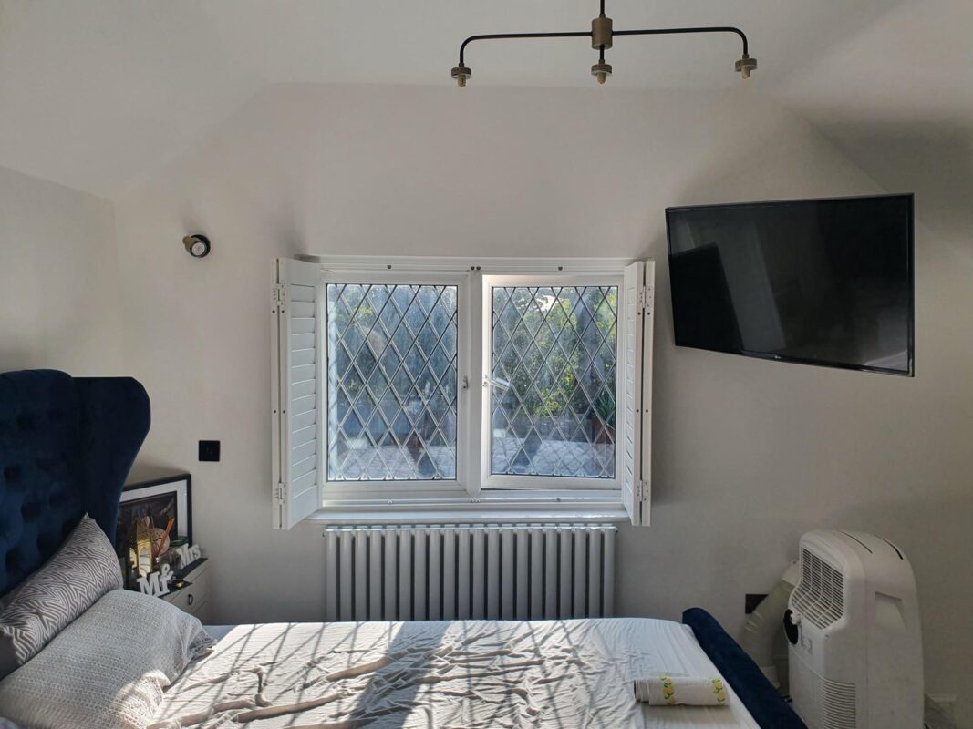 Plantation shutters installed by LightView Shutters